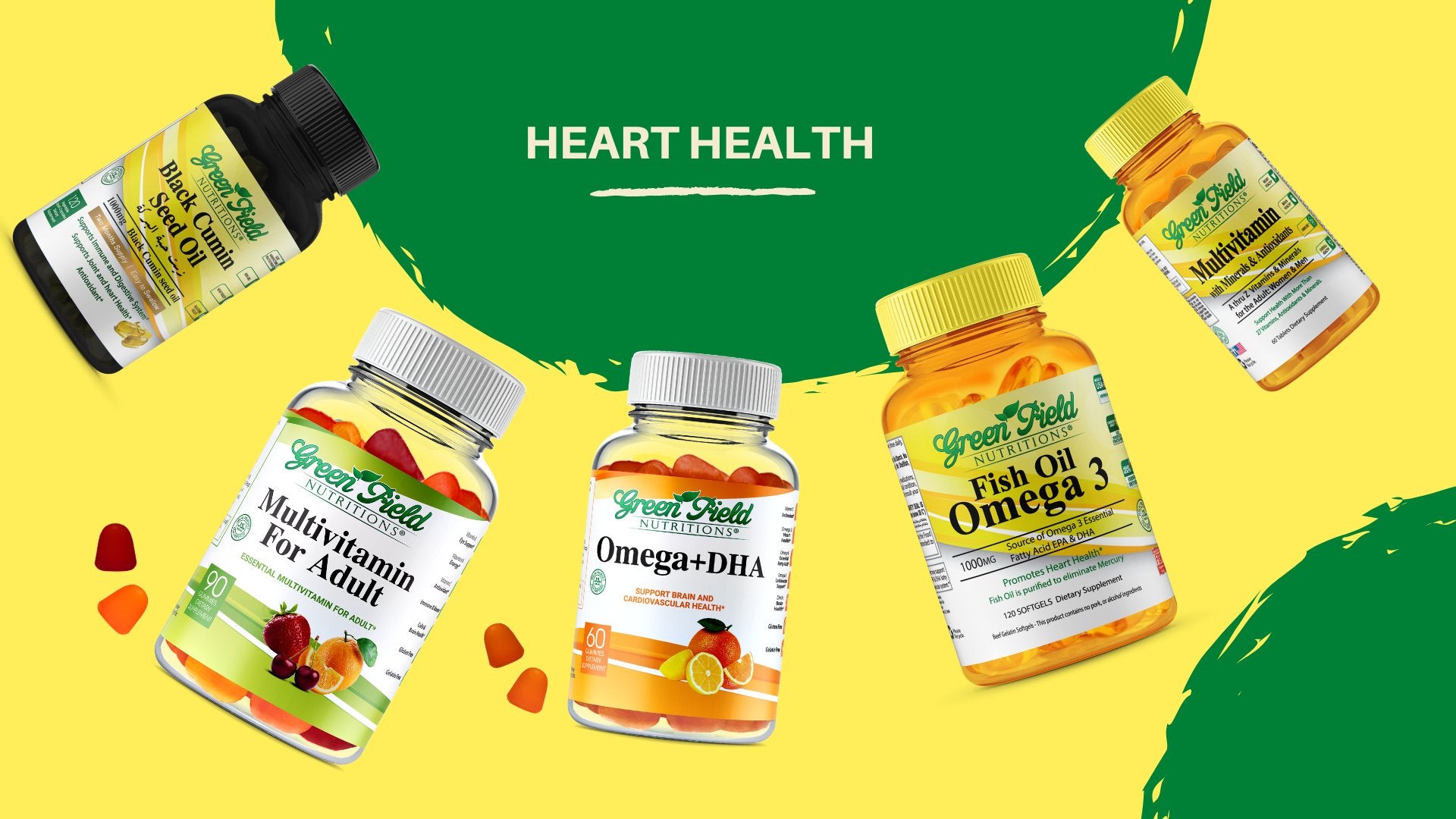 Greenfield Nutritions Halal Vitamins for Heart Health Support