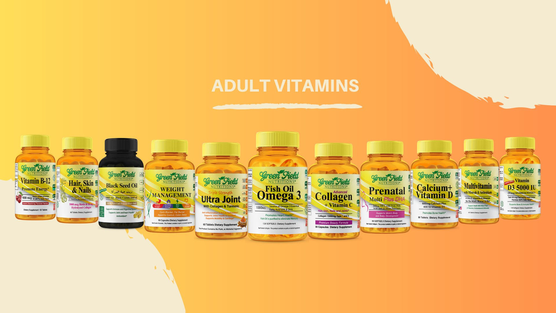 Greenfield Nutritions Halal Gummies Multivitamins for Adult, Gelatin