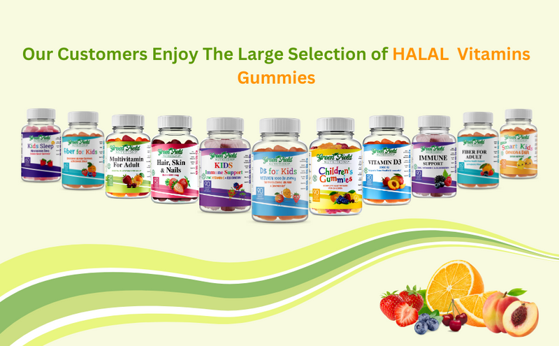 Greenfield Nutritions - Halal Gummies Multivitamins for Adult, Gelatin Free and Gluten Free, Halal Vitamins, 90 Gummies