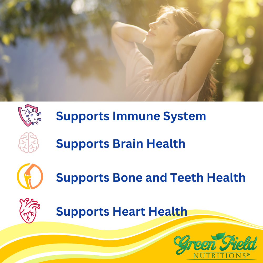Greenfield Nutritions - Halal Gelatin free vitamins D3 2000 IU - Immunity and Bone Supports - 120 Softgels - Halal Beef Gelatin