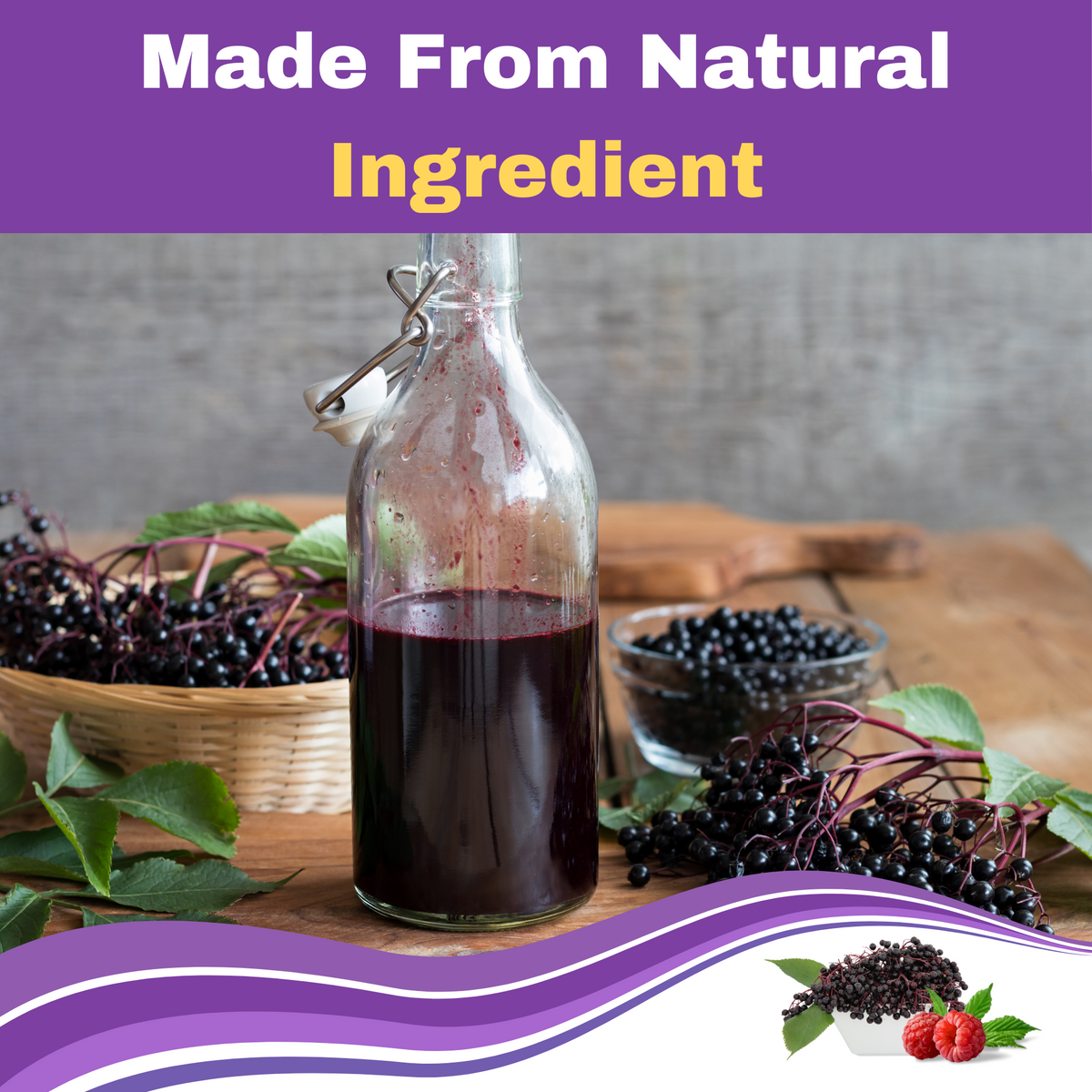 Greenfield Nutritions - Halal Immune System Support for Kids Contains Elderberry with Vitamin C and Zinc, 90 Count