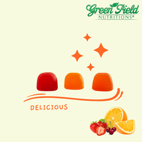 Greenfield Nutritions - Halal Gummies Multivitamins for Adult, Gelatin Free and Gluten Free, Halal Vitamins, 90 Gummies