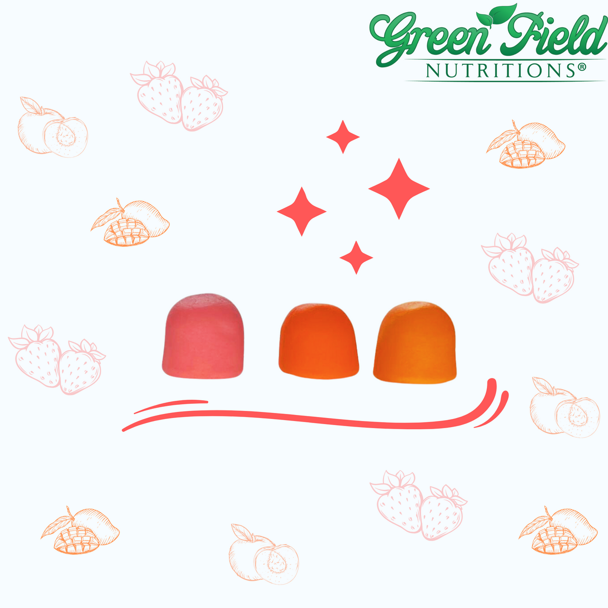 Greenfield Nutritions - Halal Vitamin D3 for Kids 1000IU (25 mcg) Gummies - Gelatin Free and Gluten Free-90 Gummy