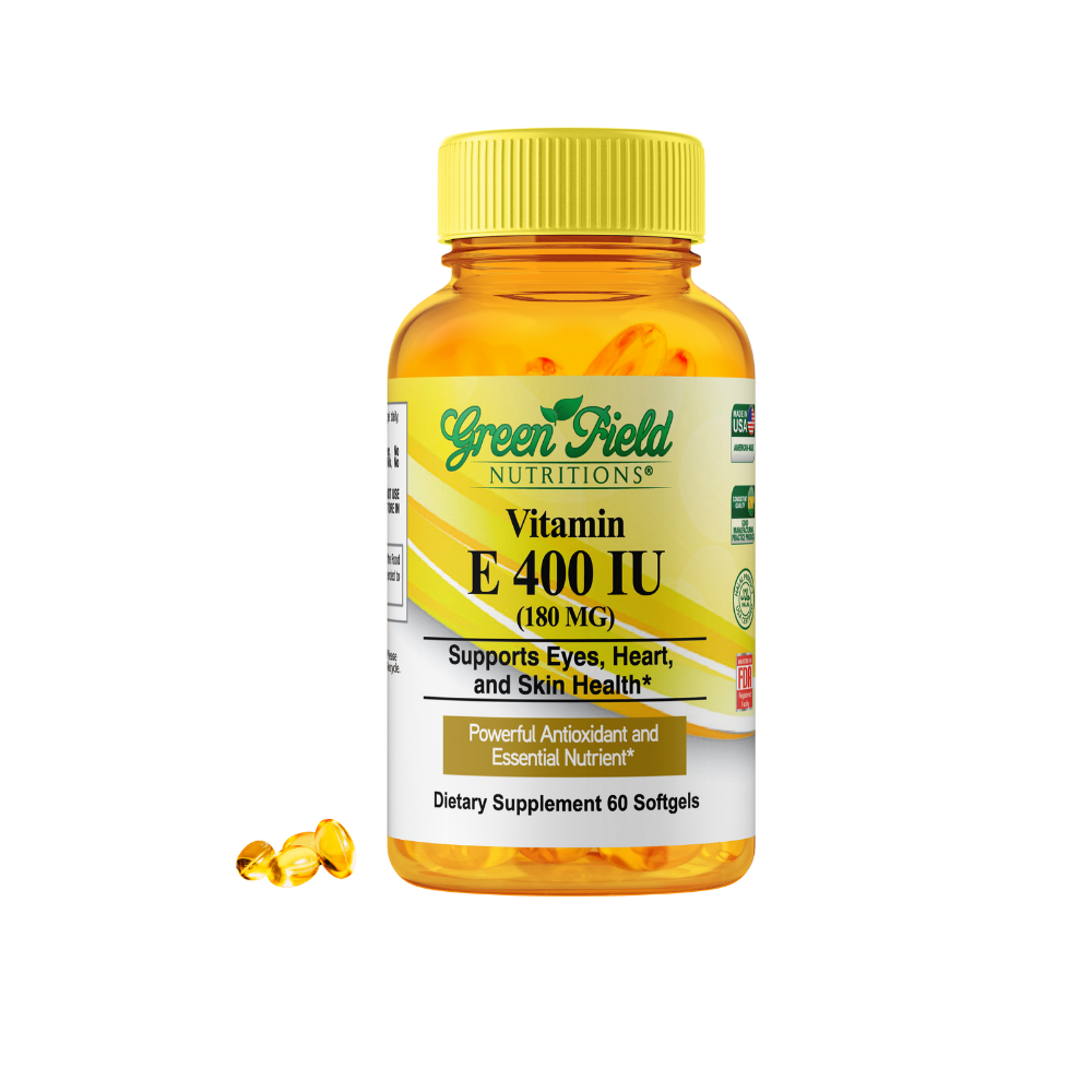 Greenfield Nutritions - Halal Vitamin E 400IU, 60 Softgel