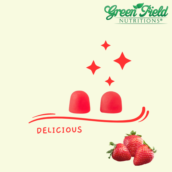 Greenfield Nutritions - Halal Gummies Hair, Skin and Nails Vitamins (5000 mcg Halal Biotin Gummy) , Gelatin Free, Non-GMO, and Gluten Free - 90 Gummies