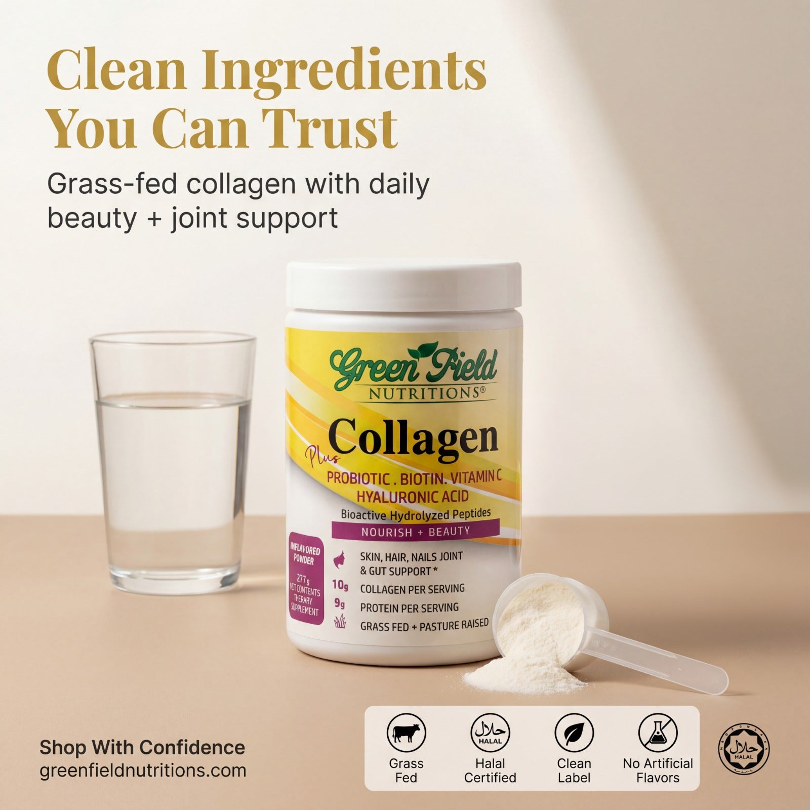 Pure Collagen Powder (60 Servings, 450g) | For Healthy Skin, Joints - View #8