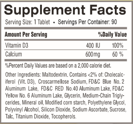Halal Calicum with vitamin D3 400IU