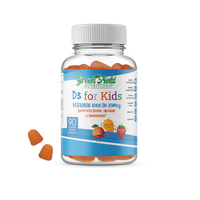 Greenfield Nutritions - Halal Vitamin D3 for Kids 1000IU (25 mcg) Gummies - Gelatin Free and Gluten Free-90 Gummy